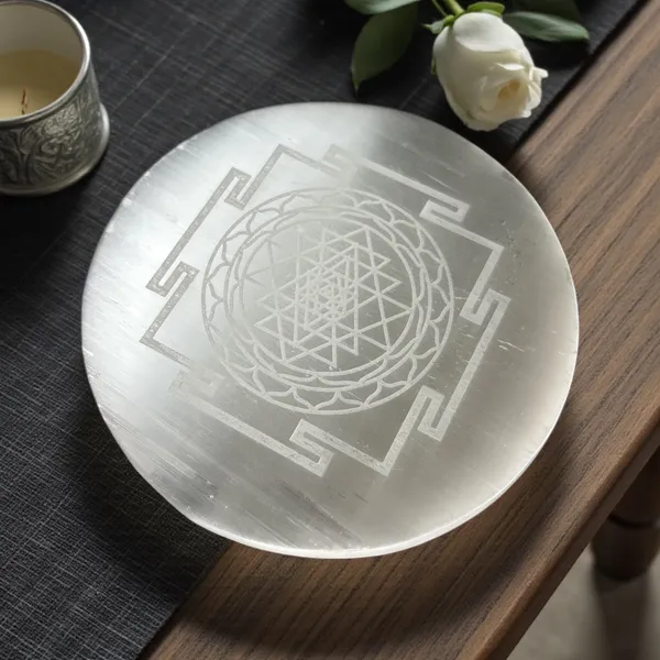 Selenite_Shree_Yantra_Square_Plate