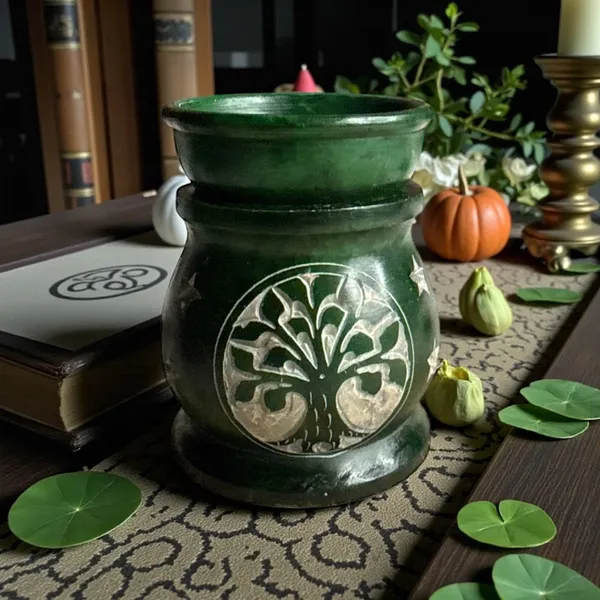 Soapstone_Oil_Burner_Tree_Of_Life_Design