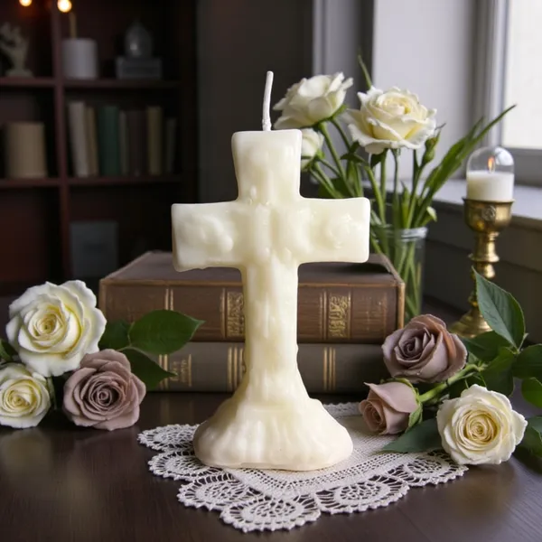 White_Cross_Candle