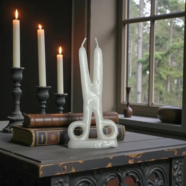 White_Scissor_Spell_Candle