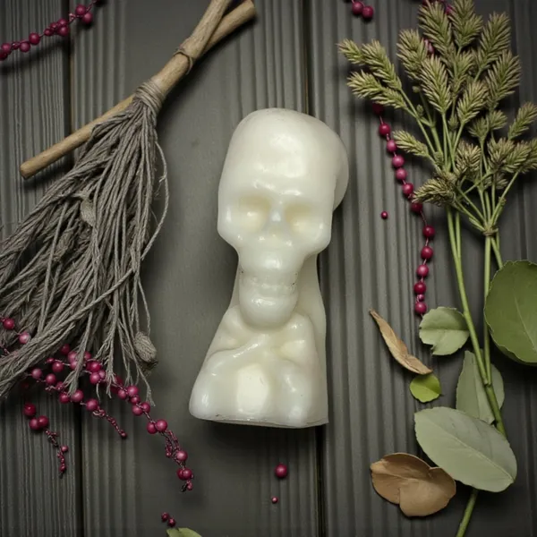 White_Skull_Spell_Candle_Purification_Mental_Clarity_Healing_Energy