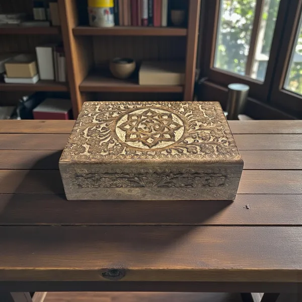 Wooden_Chakra_Balancing_Magic_Box_Om_Symbol_Engraved