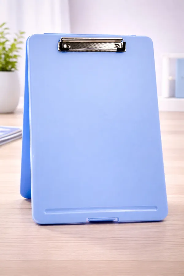 Blue_Plastic_Folding_Clipboard_With_Storage_Case