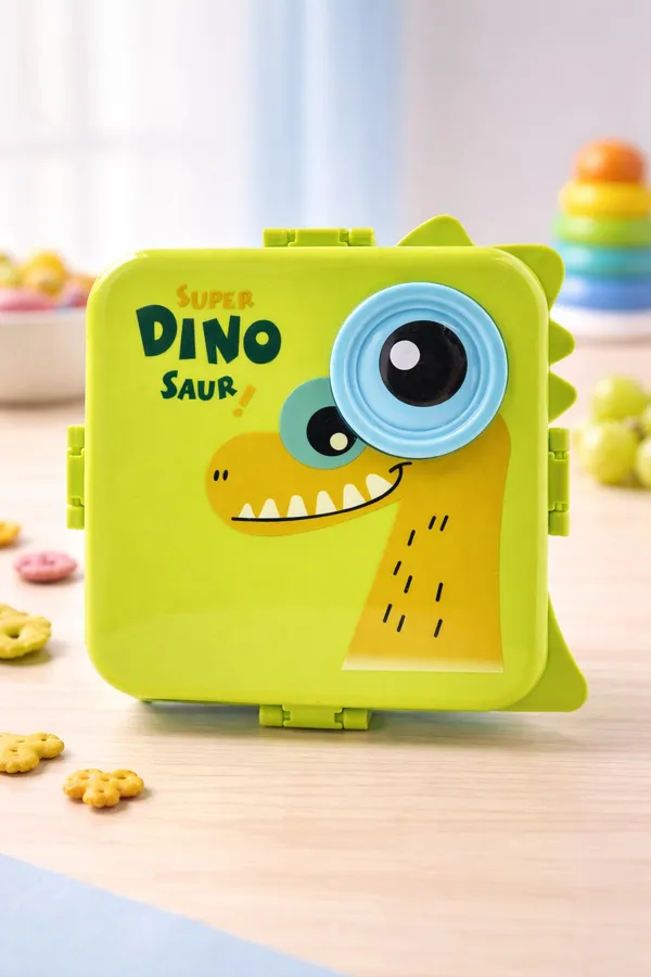 Green_Cute_Dinosaur_Design_Kids_Lunch_Box_With_Compartments