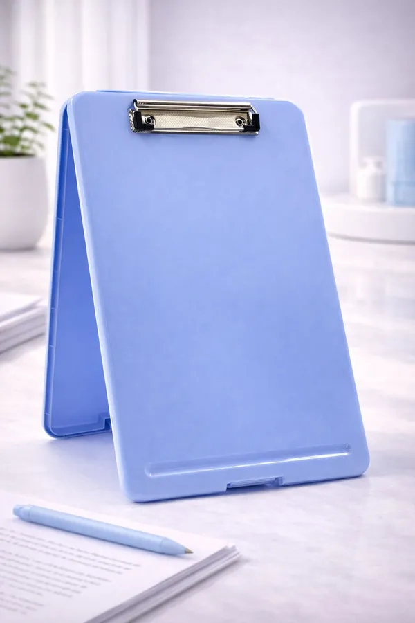 Blue_Plastic_Folding_Clipboard_With_Storage_Case