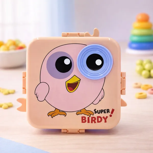 Peach_Super_Birdy_Compartment_Bento_Box_With_Spoon_And_Fork