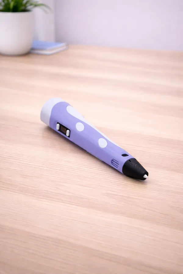 White_And_Purple_3D_Printing_Pen_With_Lcd_Display