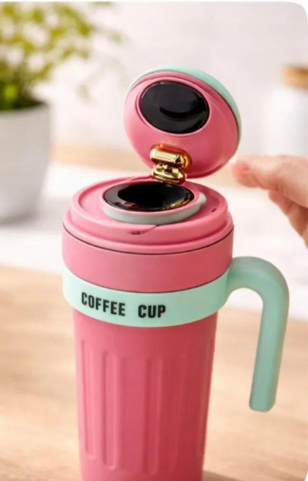 Pink_And_Green_Insulated_Coffee_Mug_With_Flip_Lid_And_Handle