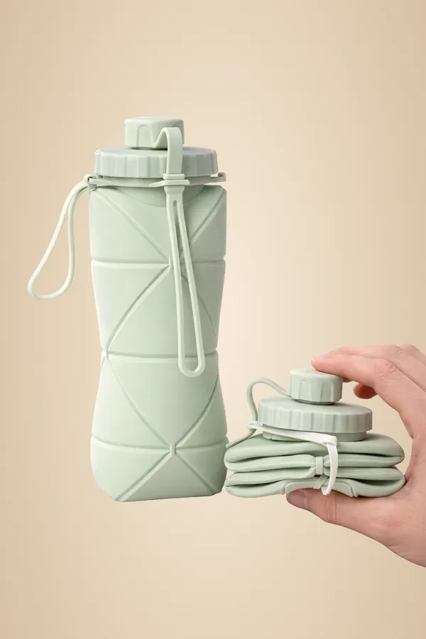 Mint_Green_Collapsible_Silicone_Portable_Foldable_Sports_Bottle_With_Leak_Proof_Lid