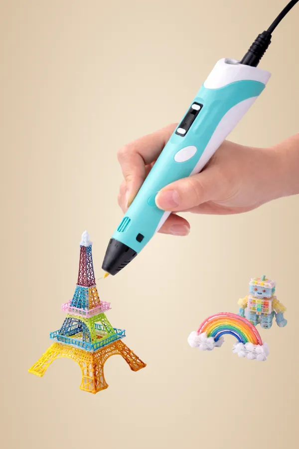 White_And_Blue_3D_Printing_Pen_For_Creative_Art_And_Craft_Projects