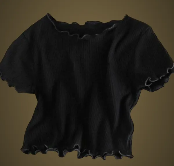 Black_Cotton_Blend_Casual_Solid_Top_For_Women