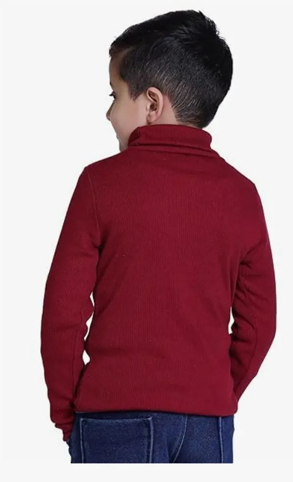 Maroon_Cotton_Blend_Solid_T_Shirt_For_Baby_Boys_And_Baby_Girls