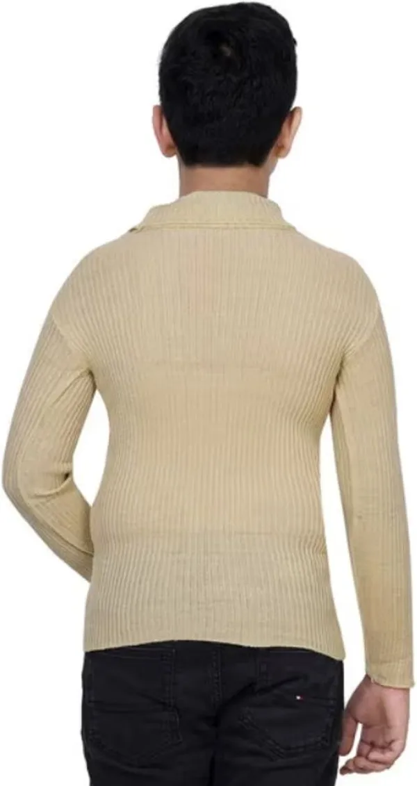 Beige_Cotton_Blend_Solid_T_Shirt_For_Baby_Boys_And_Baby_Girls