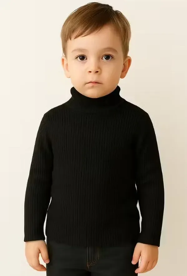 Black_Cotton_Blend_Solid_T_Shirt_For_Baby_Boys_And_Baby_Girls