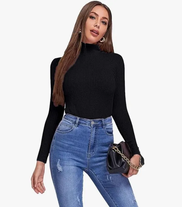 Black_Cotton_Blend_Casual_Self_Design_Top_For_Women