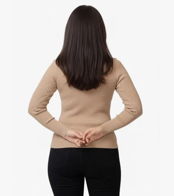 Beige_Cotton_Blend_Casual_Self_Design_Top_For_Women