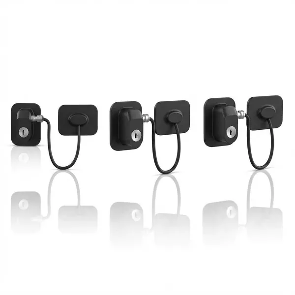 Black_Keyed_Door_Security_Lock_With_Cable