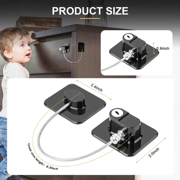 Black_Keyed_Refrigerator_Door_Lock