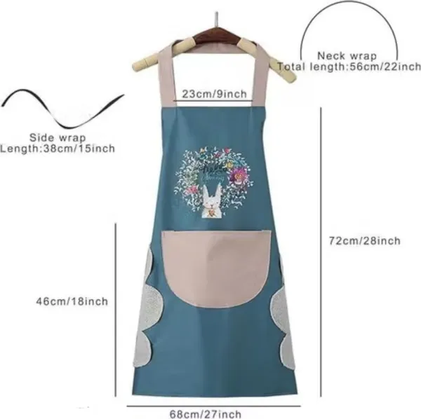 Waterproof_Floral_Print_Kitchen_Apron