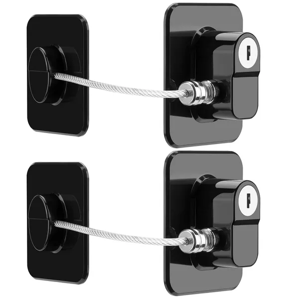 Black_Adhesive_Refrigerator_Door_Lock