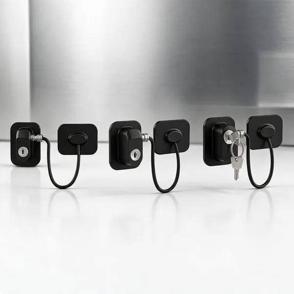 Black_Keyed_Door_Security_Lock_With_Cable