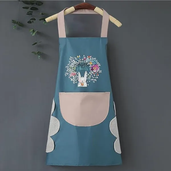 Waterproof_Floral_Print_Kitchen_Apron
