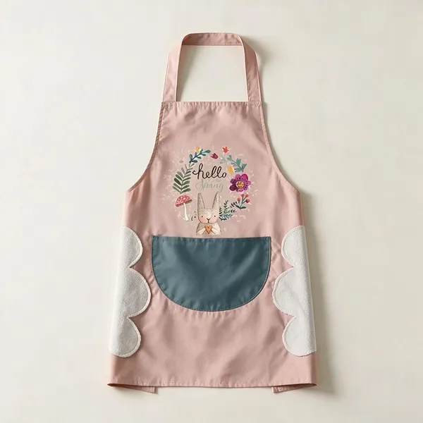 Pink_Printed_Kitchen_Apron_For_Women