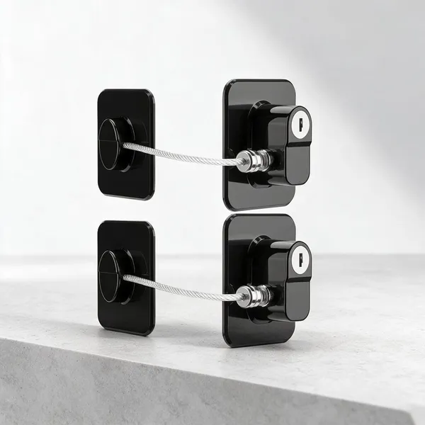 Black_Adhesive_Refrigerator_Door_Lock