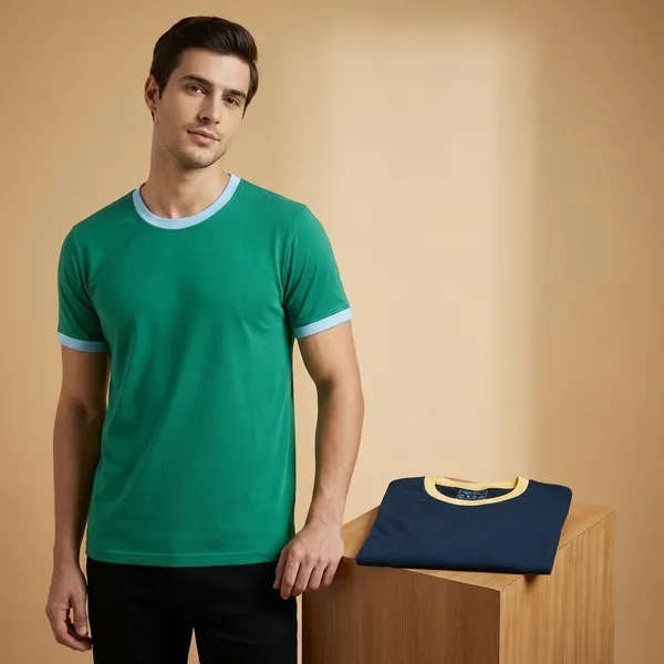 Black_And_Bottle_Green_Premium_Cotton_Solid_T_Shirt_For_Men_Pack_Of_2