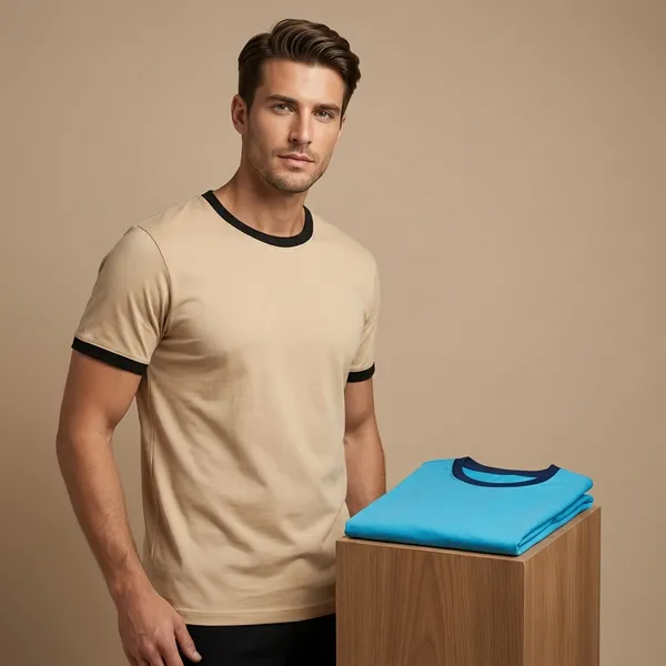 Beige_And_Sky_Blue_Premium_Cotton_Solid_T_Shirt_For_Men_Pack_Of_2