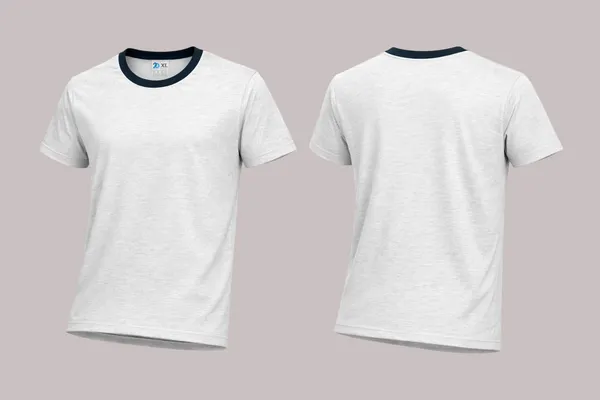 White_Melange_Premium_Cotton_Solid_T_Shirt_For_Men_Pack_Of_1