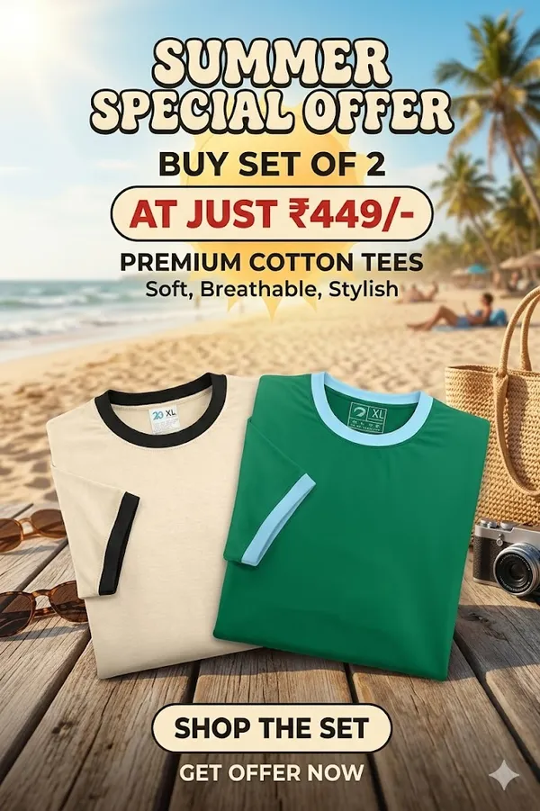 Green_And_Beige_Premium_Cotton_Solid_T_Shirt_For_Men_Pack_Of_2