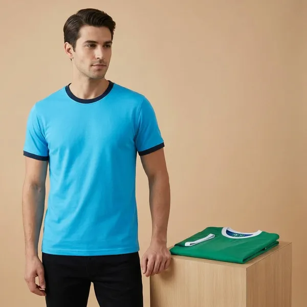 Sky_Blue_And_Bottle_Green_Premium_Cotton_Solid_T_Shirt_For_Men_Pack_Of_2