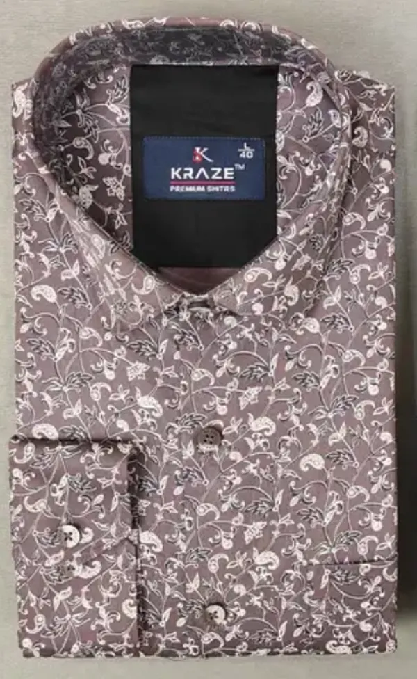 Kraze_Premium_Floral_Print_Full_Sleeve_Formal_Shirt_For_Men_-_Brown