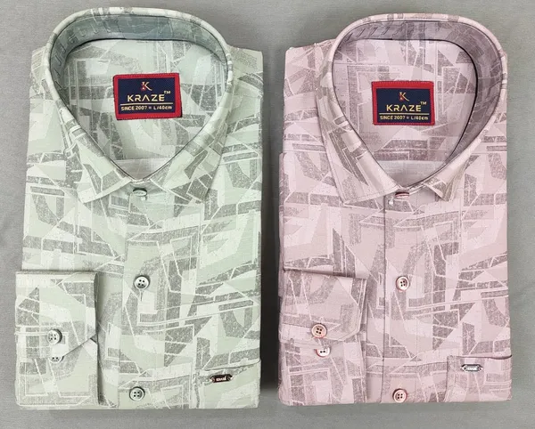 Kraze_Men'S_Printed_Full_Sleeve_Casual_Shirts_-_Pack_Of_2_(Mint_Green_&_Light_Pink)