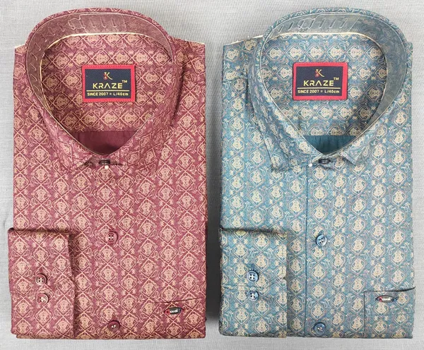 Kraze_Men'S_Printed_Formal_Shirts_-_Pack_Of_2_(Pink_&_Blue)