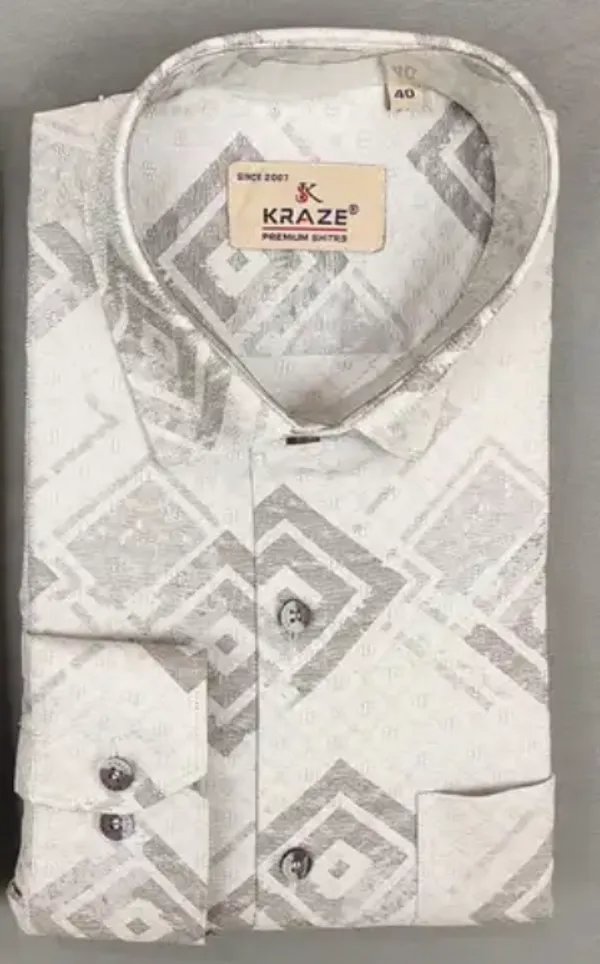 Kraze_Premium_White_Geometric_Patterned_Formal_Shirt