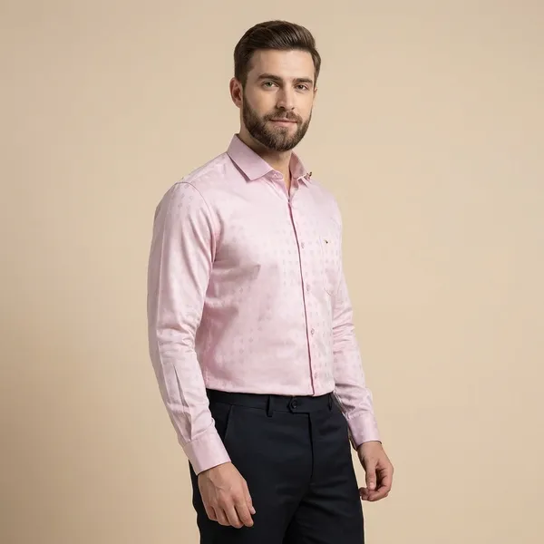 Kraze_Men'S_Light_Pink_Premium_Formal_Shirt