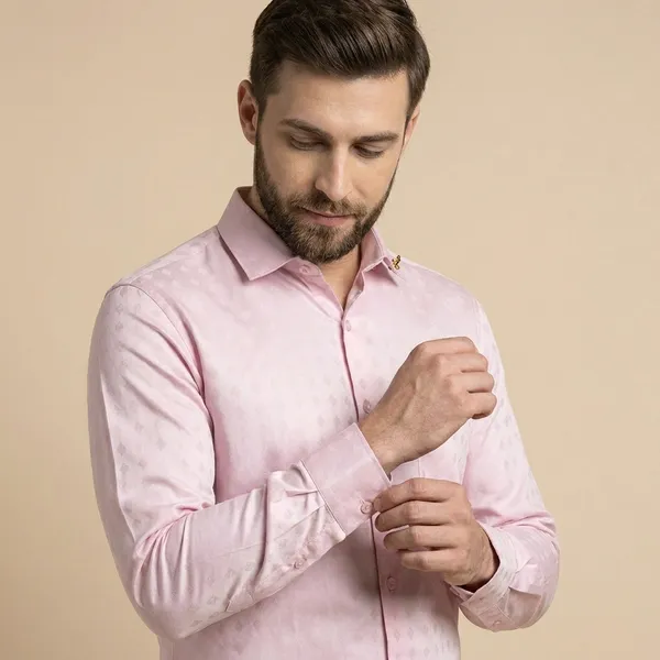 Kraze_Men'S_Light_Pink_Premium_Formal_Shirt