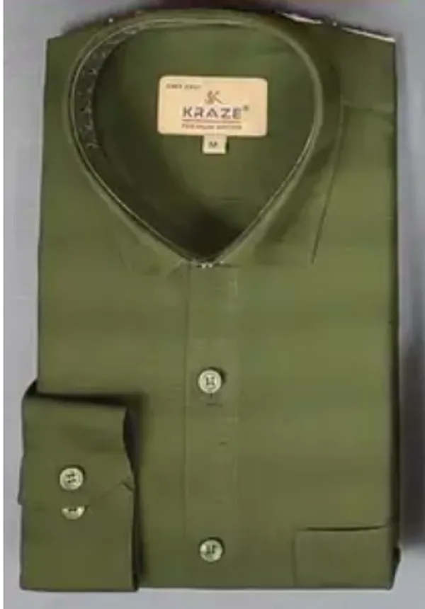 Kraze_Olive_Green_Full_Sleeve_Formal_Shirt_For_Men