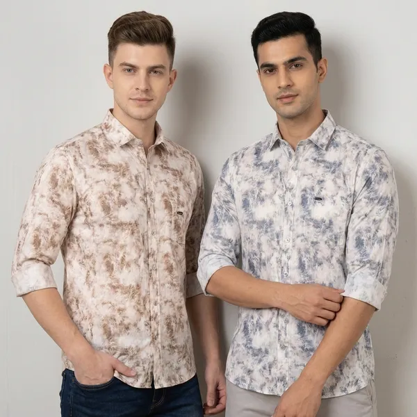 Kraze_Premium_Cotton_Floral_Print_Formal_Shirts_For_Men_-_Pack_Of_2_(Print_00234)