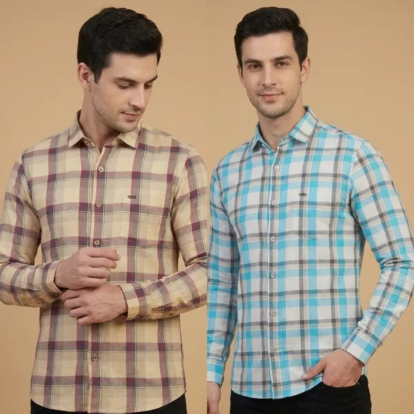 Kraze_Premium_Cotton_Check_Shirts_For_Men_-Combo_2