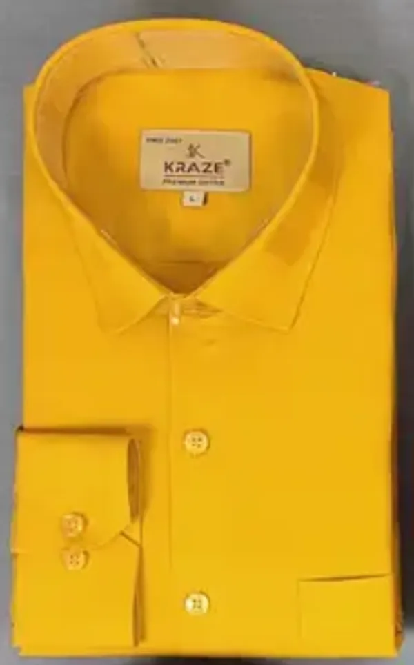 Kraze_Men'S_Full_Sleeve_Formal_Shirt_-_Mustard_Yellow