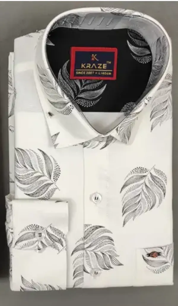 Kraze_Premium_White_Shirt_With_Grey_Leaf_Print_-_Full_Sleeves