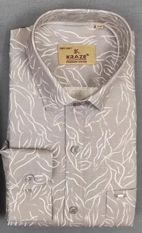 Kraze_Premium_Swiss_Men'S_Beige_Printed_Full_Sleeve_Casual_Shirt