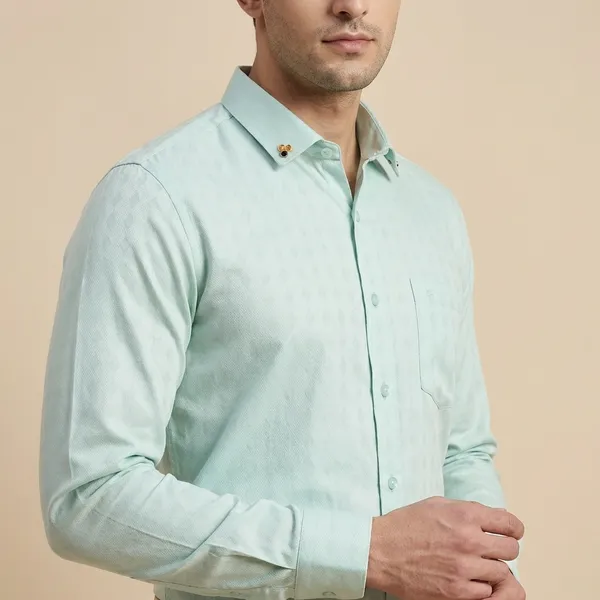Kraze_Premium_Light_Blue_Textured_Formal_Shirt_For_Men