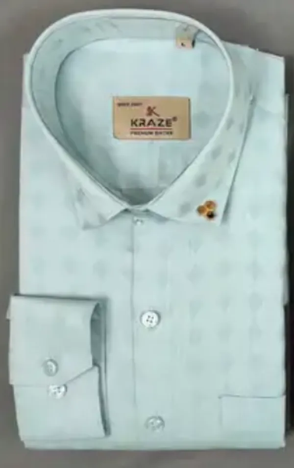 Kraze_Premium_Light_Blue_Textured_Formal_Shirt_For_Men