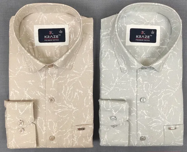 Kraze_Men'S_Premium_Formal_Shirt_With_Textured_Leaf_Pattern_-_Print_00235