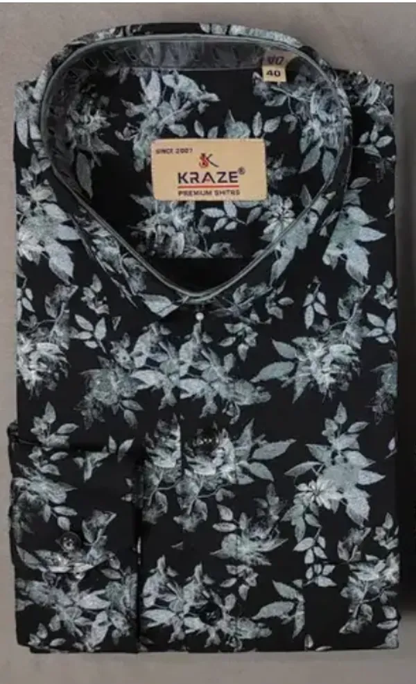Kraze_Premium_Floral_Print_Full_Sleeve_Shirt_For_Men_-_Black_With_Grey_Floral_Pattern