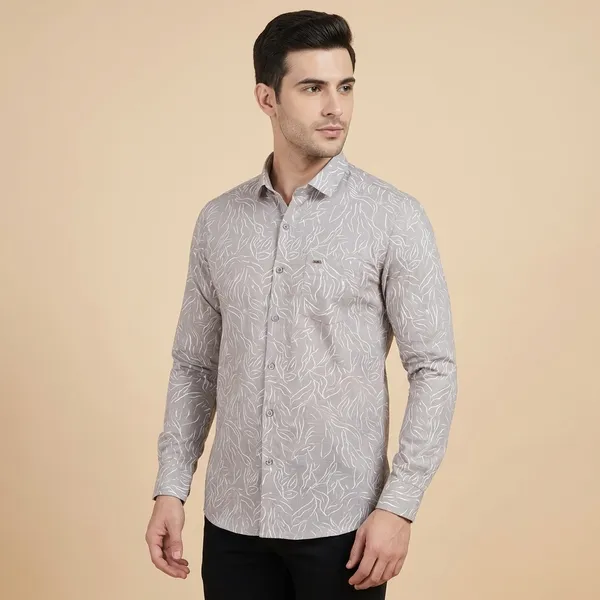 Kraze_Premium_Swiss_Men'S_Beige_Printed_Full_Sleeve_Casual_Shirt